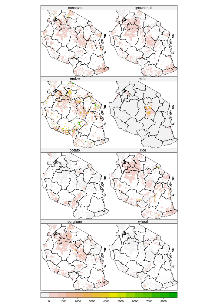 Crop distribution maps